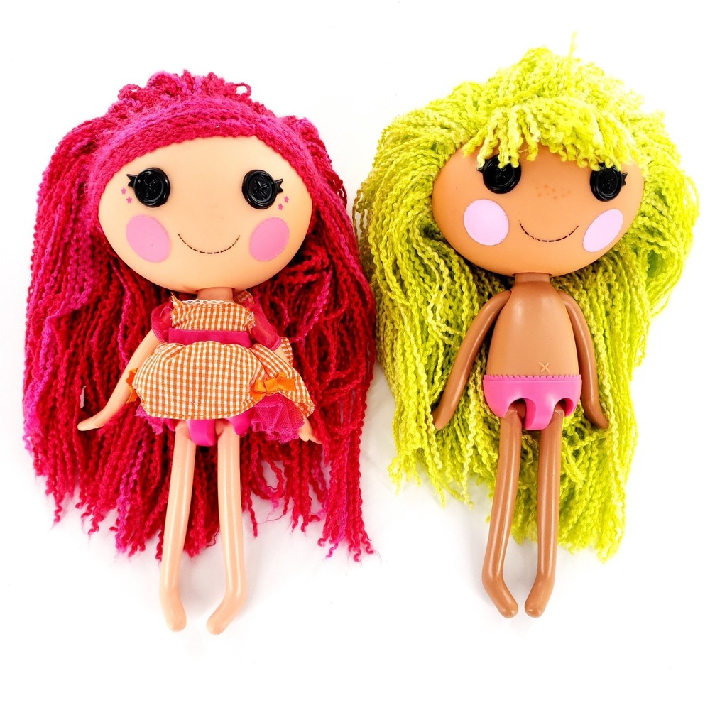 Lalaloopsy Loopy Hair Lot Of 2 Tippy Tumblelina & Pix E Flutters Full Size Dolls